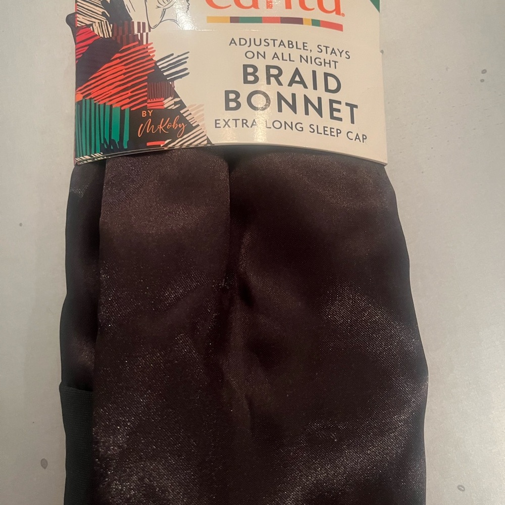 Cantu Satin Braid Bonnet in Black